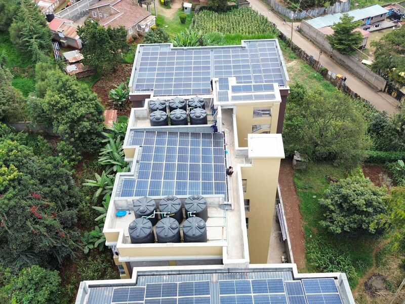 Solar installation team at work